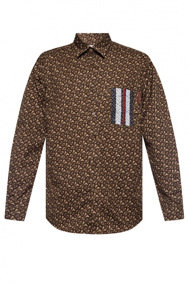 burberry logo图案衬衫